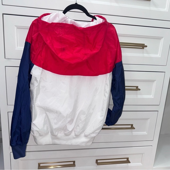Nike Mens Sportswear Windbreaker Jacket Loose Fit Medium red white and blue - Picture 6 of 8
